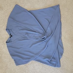 Blue Gray Roz & Ali Button Down Blouse XL